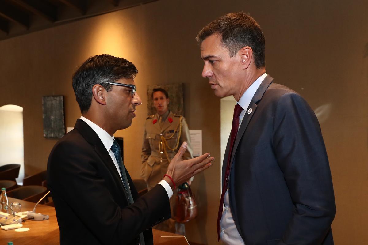 Rishi Sunak y Pedro Sánchez.