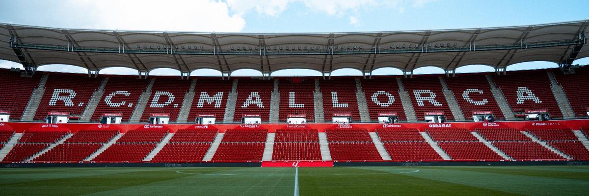 Panorámica de una de las gradas del estadio de Son Moix