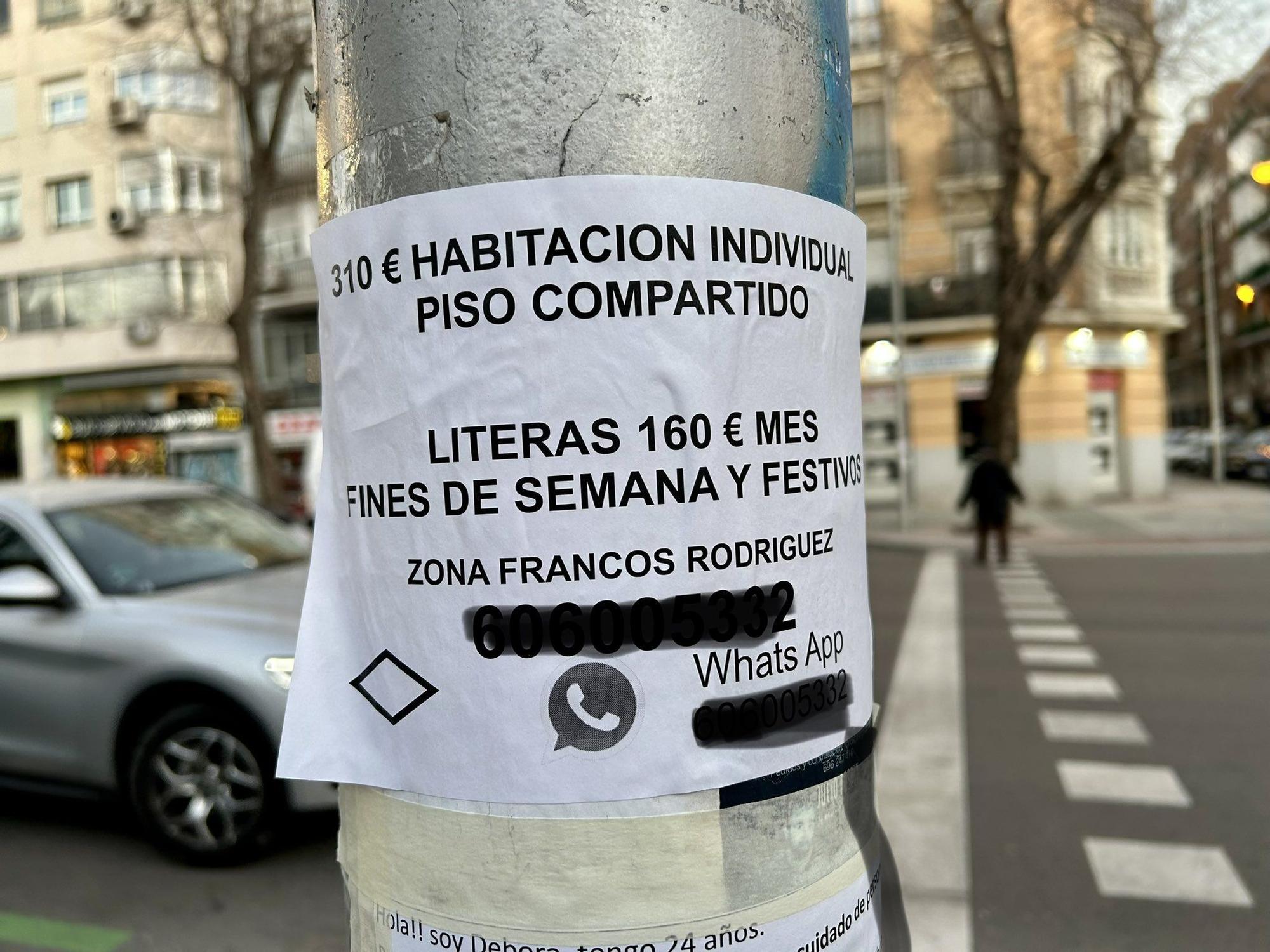 Se alquilan literas por 160 euros al mes en Madrid: &quot;Es para compartir gastos&quot;