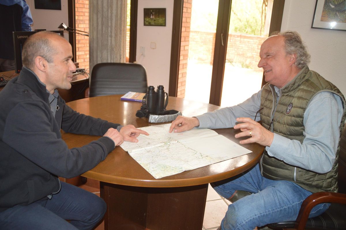 Ponç Feliu i Jordi Sargatal en el Cortalet, seu del Parc Natural