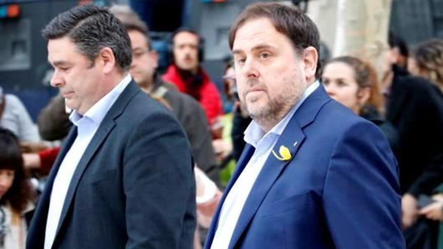 Oriol Junqueras, amb el seu advocat el novembre de 2017.