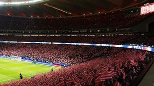 El Wanda Metropolitano en un partido de Champions.