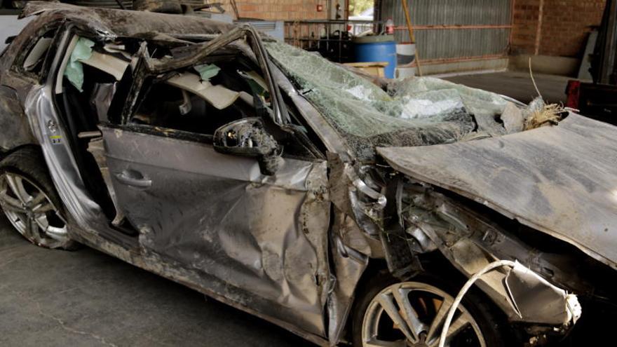 Imatge del vehicle de l&#039;accident de la carretera C-12, a Balaguer.