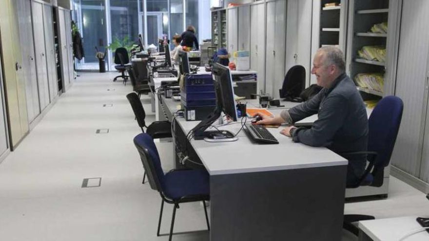 Una oficina judicial del nuevo edificio de Ourense. // Iñaki Osorio