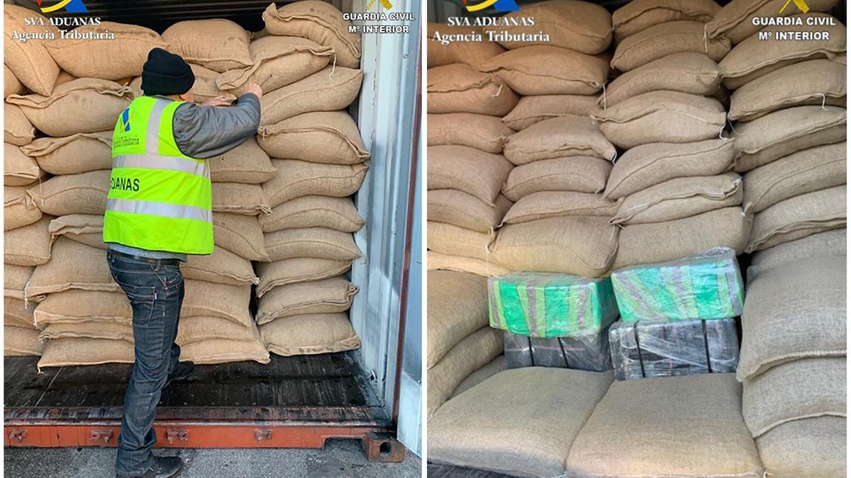 Requisados 1.340 kilos de cocaína en contenedor de cacao en puerto Barcelona