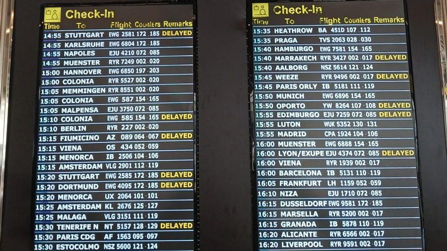 Progresiva recuperación del aeropuerto de Palma, que aún registra retrasos en algunos vuelos