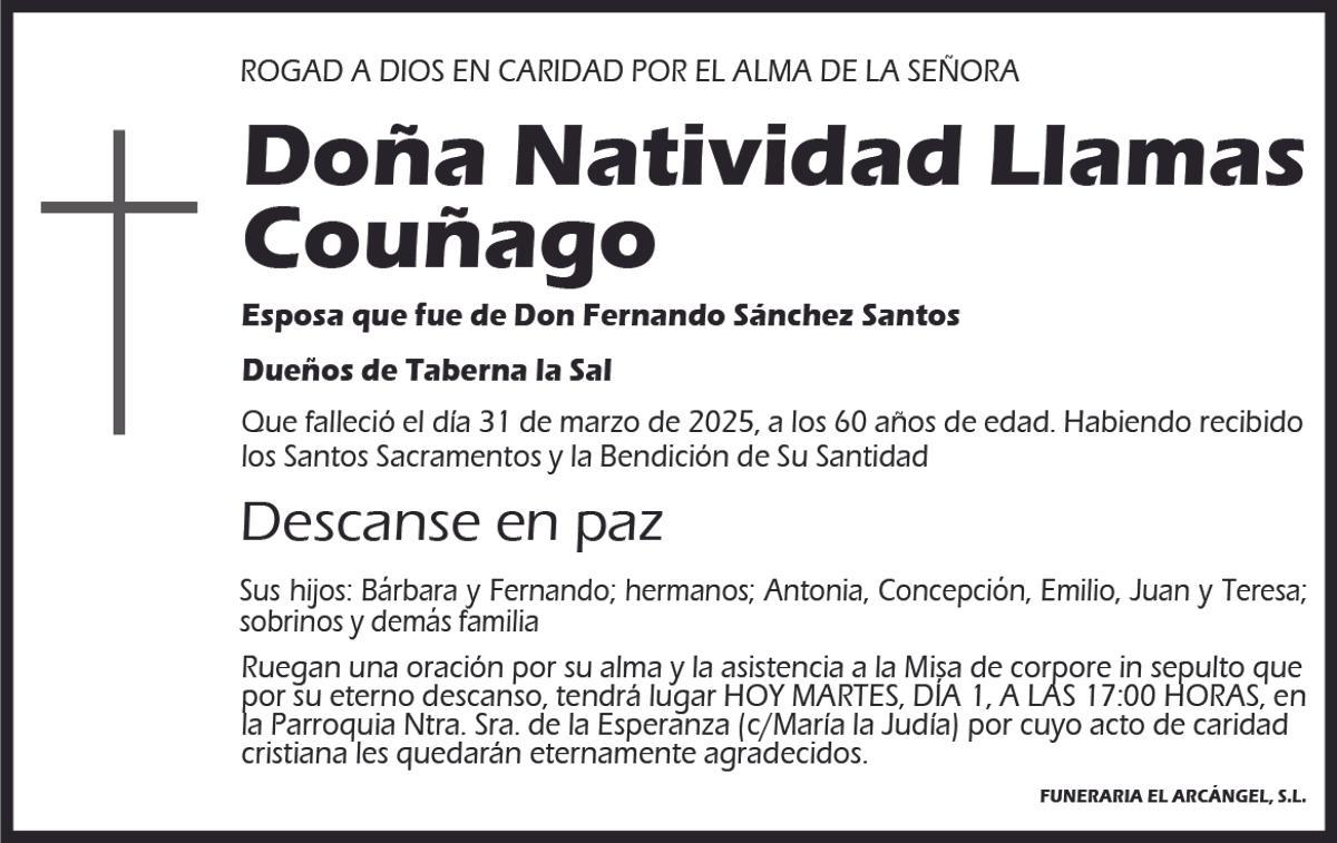 Natividad Llamas Couñago