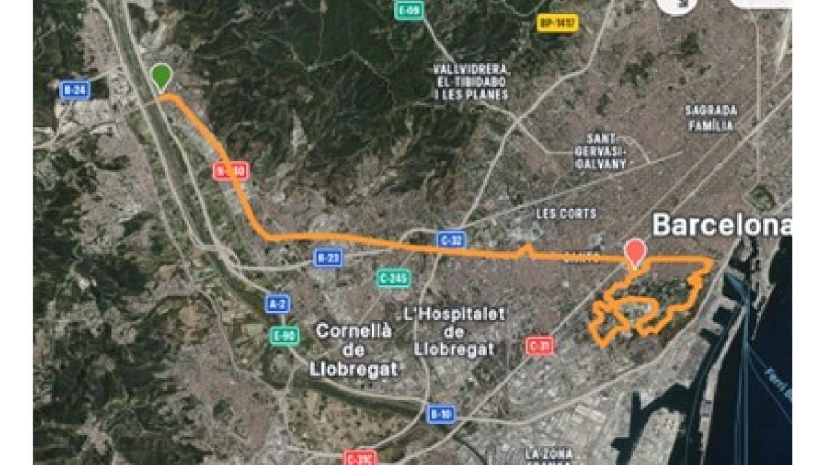 Imagen del nuevo recorrido de la segunda etapa del Tour 2026