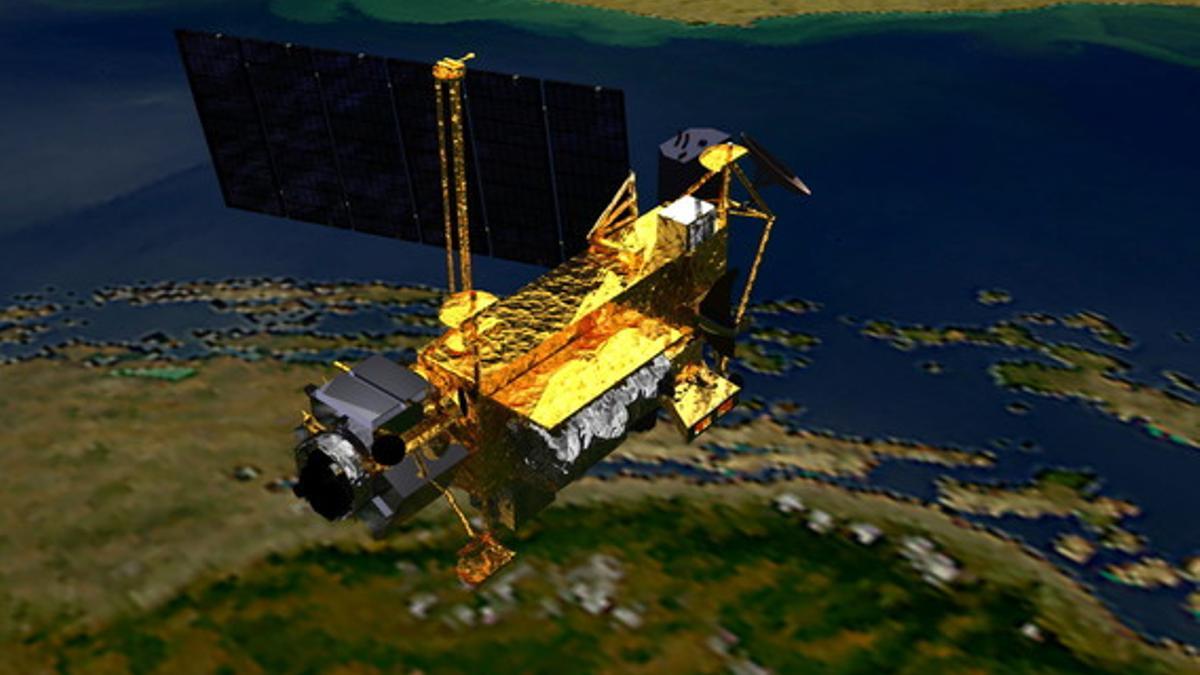 Imagen del satélite de investigación que, según la NASA, caerá sobre la Tierra el viernes.
