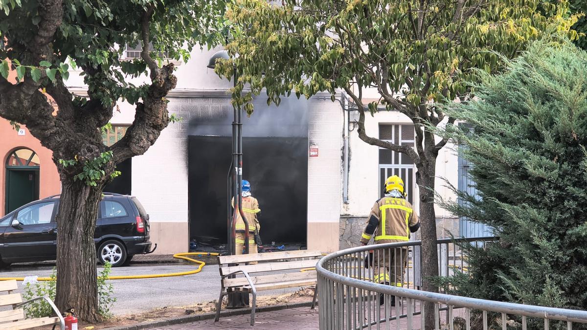 Incendi en un garatge, a Sant Joan de Vilatorrada