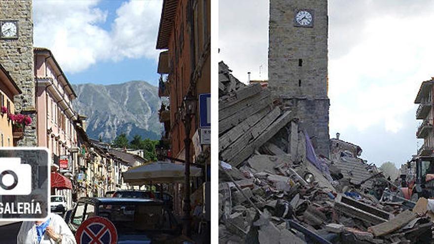 El antes y el después de Amatrice