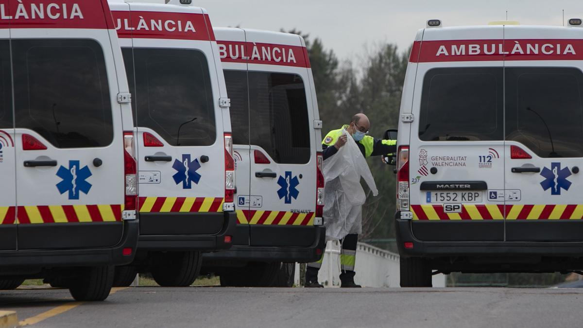 Imagen de archivo de ambulancias en Sagunt