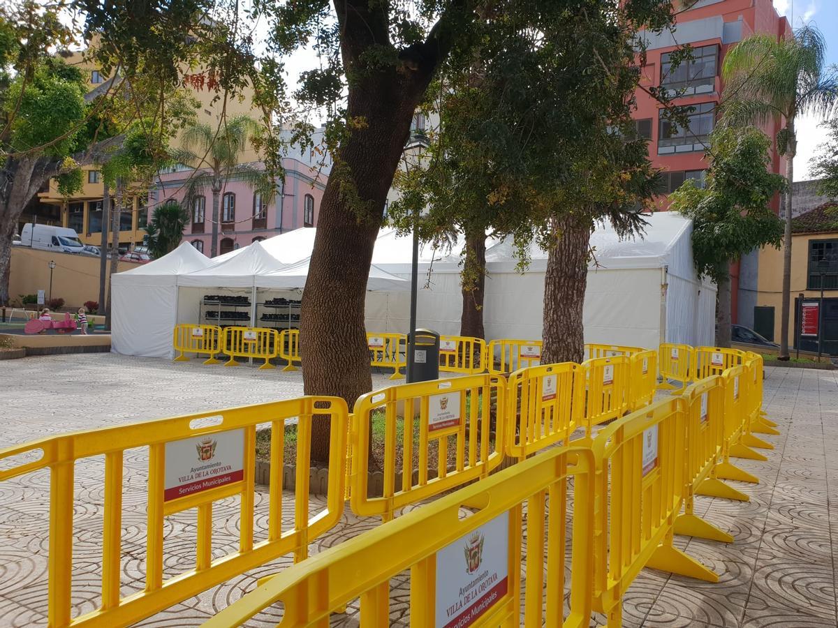 Imagen exterior de la pista de patinaje de la plaza Franchy Alfaro, en La Orotava