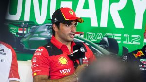 Carlos Sainz, durante una conferencia de prensa.