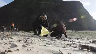 "Es como buscar una aguja en un pajar", claman los voluntarios de la recogida de bolinas (pellets) en las playas