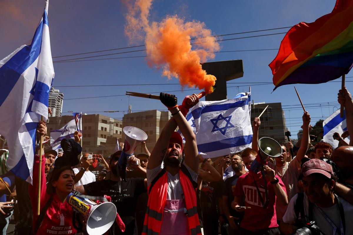 Protestas en Tel Aviv por la polémica reforma judicial del Gobierno de Netanyahu