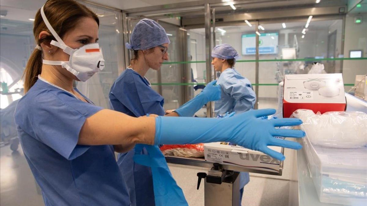 Medidas de protección frente al coronavirus en el Hospital Clínic de Barcelona