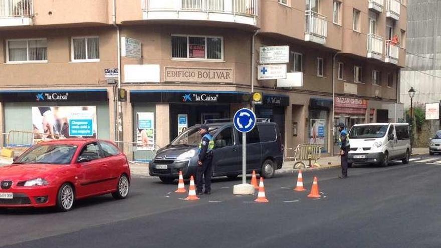 Obra en Barrié de la Maza, en 2015, en un extremo del tramo que se renovará.