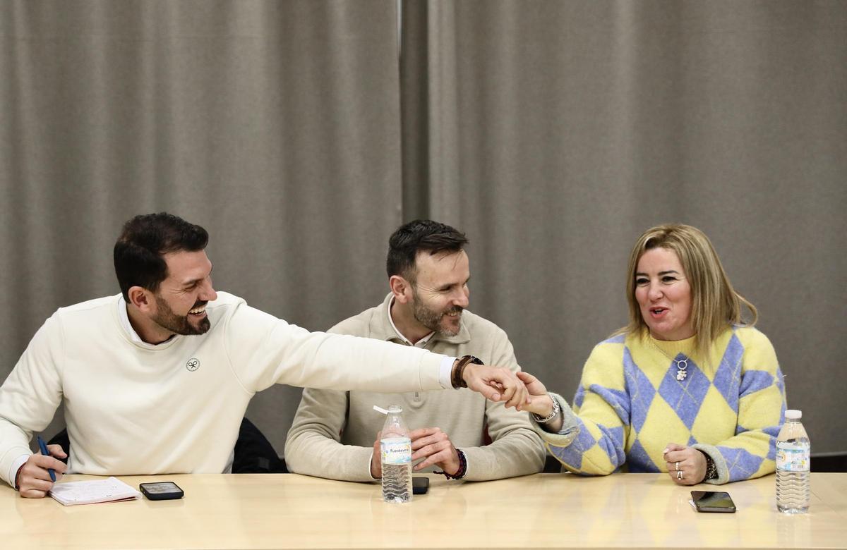 Cotrina en el encuentro con el PSOE.