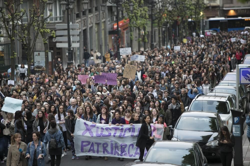 Concentración contra la sentencia a La Manada en Oviedo