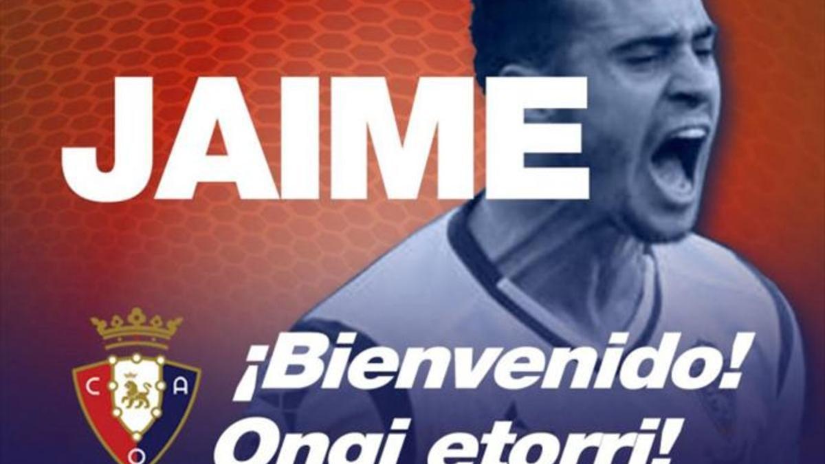 El Osasuna dio la bienvenida a Jaime Romero