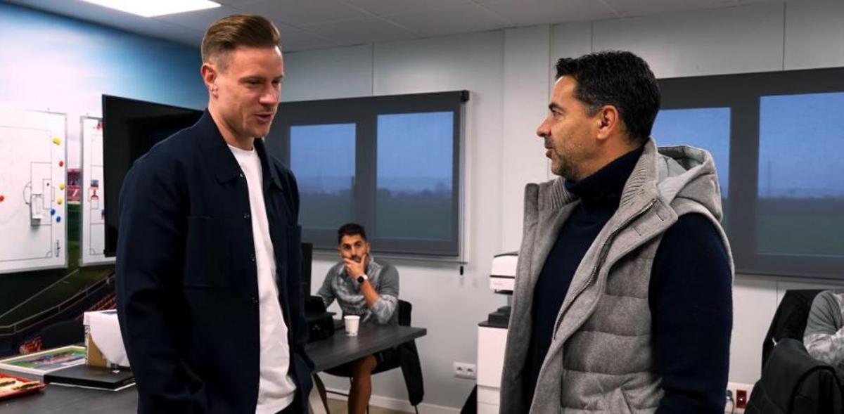 Ter Stegen junto a Míchel
