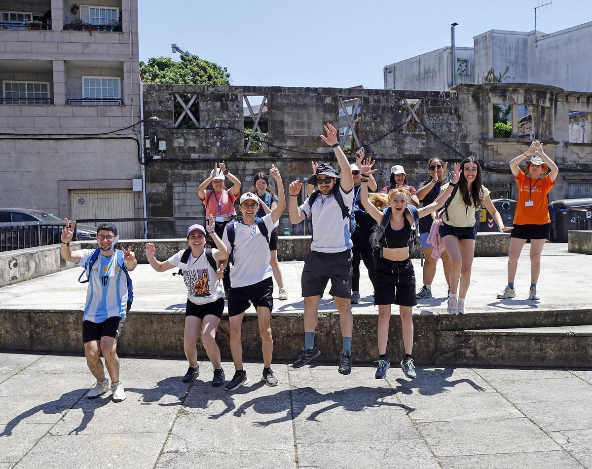 Peregrinos del Camino de Santiago Portugués de la Costa