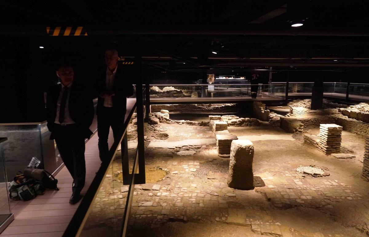 Inauguración del yacimiento romano en el subsuelo del Museo Carmen Thyssen