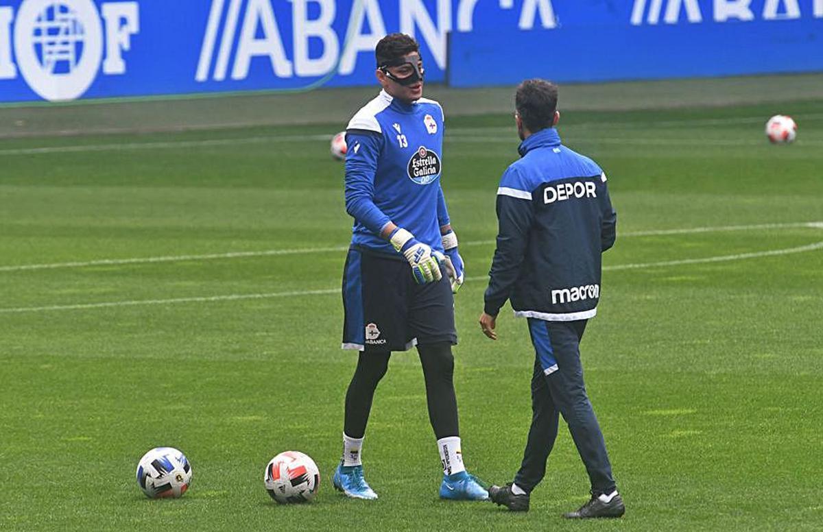 Lucho García, durante un entrenamiento. |  // CARLOS PARDELLAS