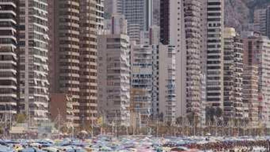 Aspecto de la playa de Levante de Benidorm.