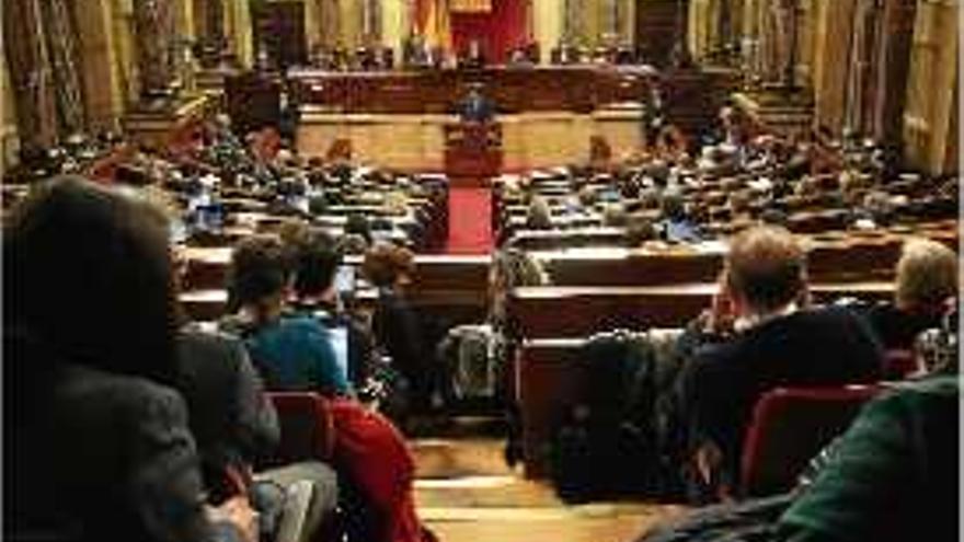 Vista general del darrer ple del Parlament de Catalunya.