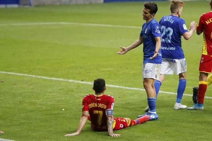 Real Oviedo VS UD Las Palmas en el Carlos Tartiere el 8 de julio de 2020 (Foto: Luis Manso).