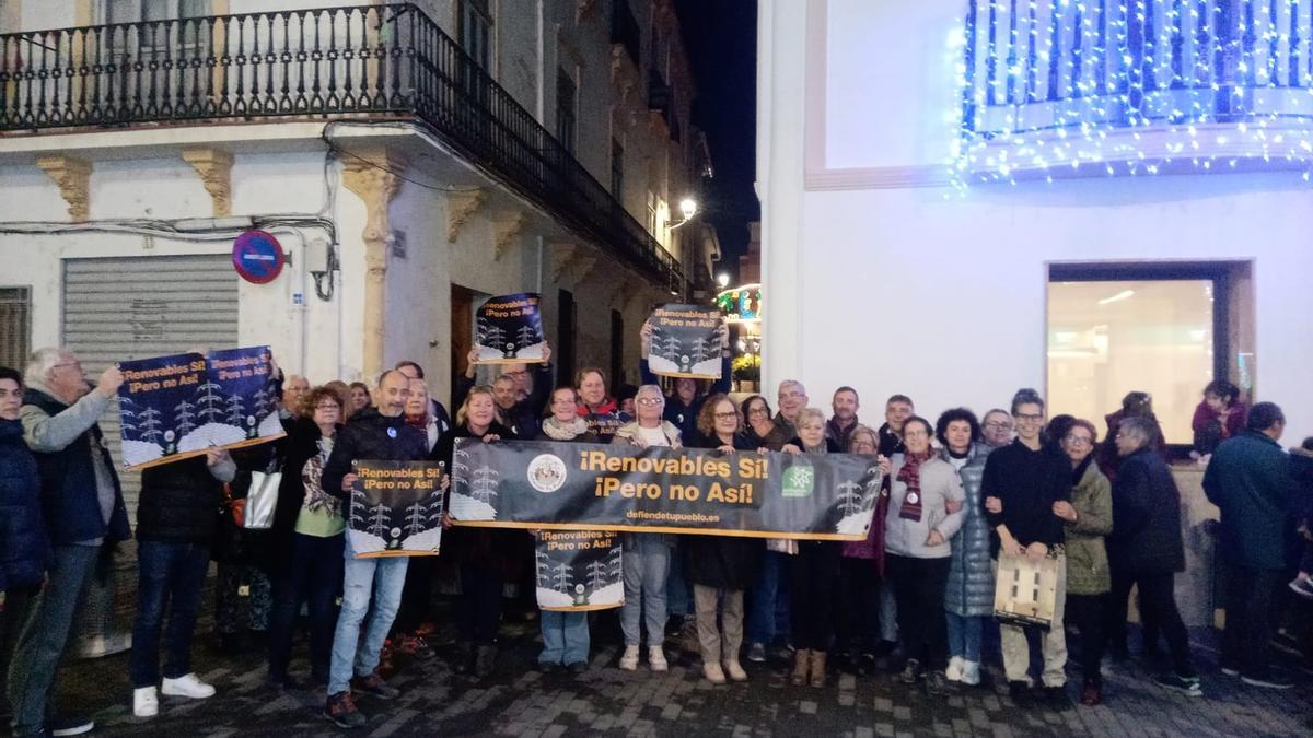 Defiende tu pueblo se manifestó el día 4 de enero en Pedralba