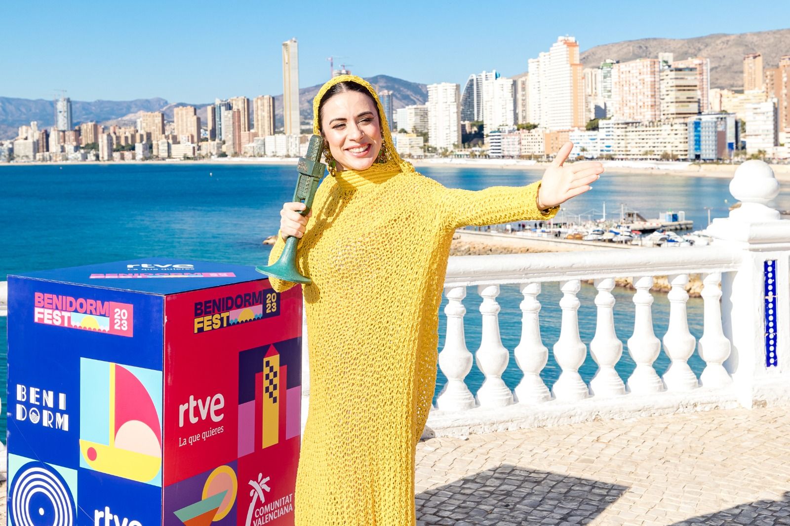 Blanca Paloma en la rueda de prensa como ganadora del Benidorm Fest 2023