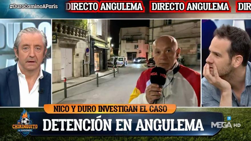 &#039;El Chiringuito&#039; vive un momento de lo más surrealista en pleno directo: son testigos de una detención