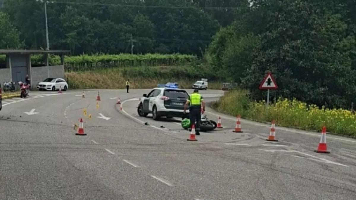 Lugar del accidente mortal en Arbo