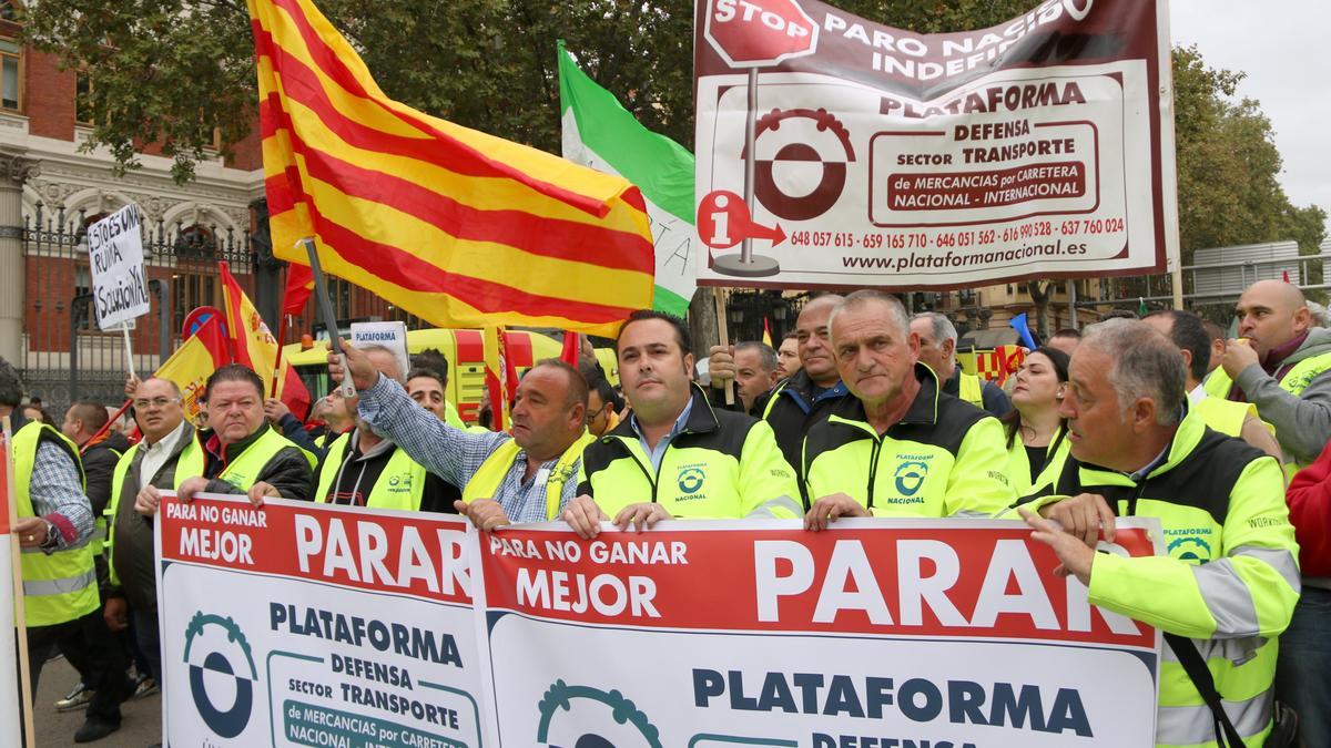 Manifestació de transportistes a Madrid