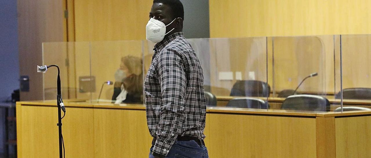 Papagore Ndoye, la semana pasada, durante el juicio.
