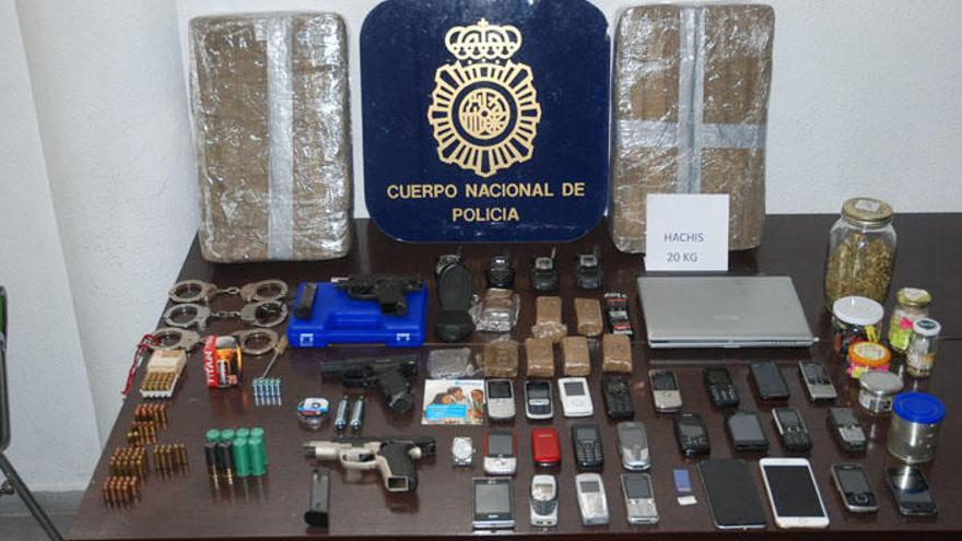 Material intervenido por la Policía Nacional.