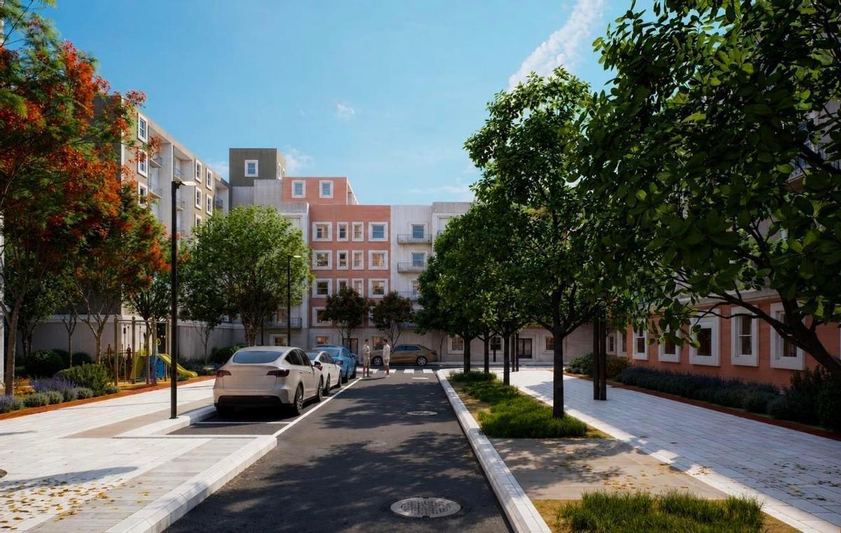 Aceras más anchas y renovación de las zonas verdes para el nuevo barrio