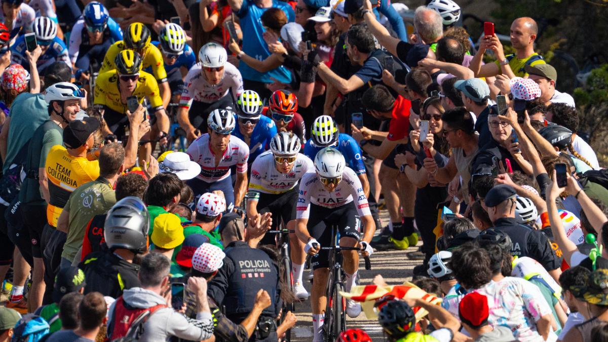 Pogacar, en el ascenso a Pradell