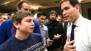 El aspirante a candidato republicano Marco Rubio, el sábado 16 de enero.