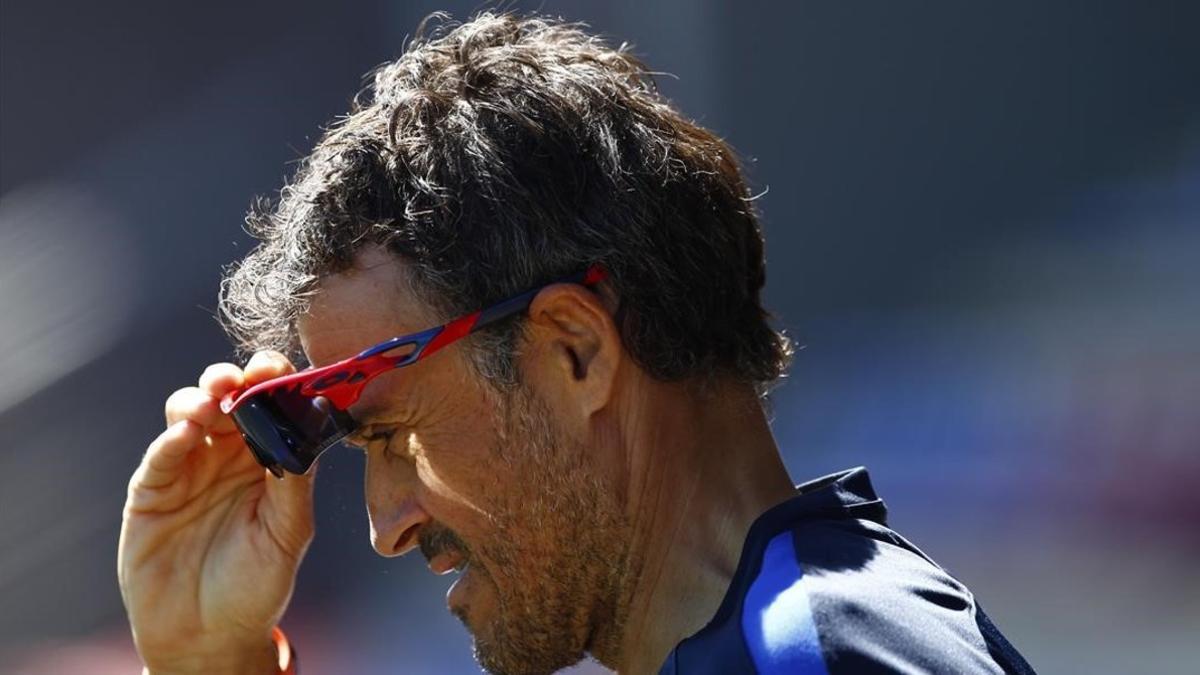 Luis Enrique, en la rueda de prensa previa al duelo con el Eibar en el Camp Nou.