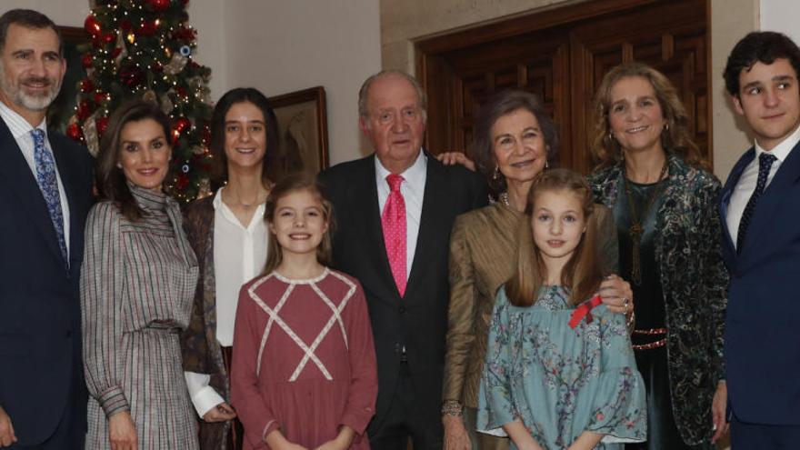 La foto de la familia real en el cumpleaños del Rey emérito.