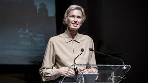 Siri Husvedt, durante el acto celebrado este lunes en el Círculo de Bellas Artes.