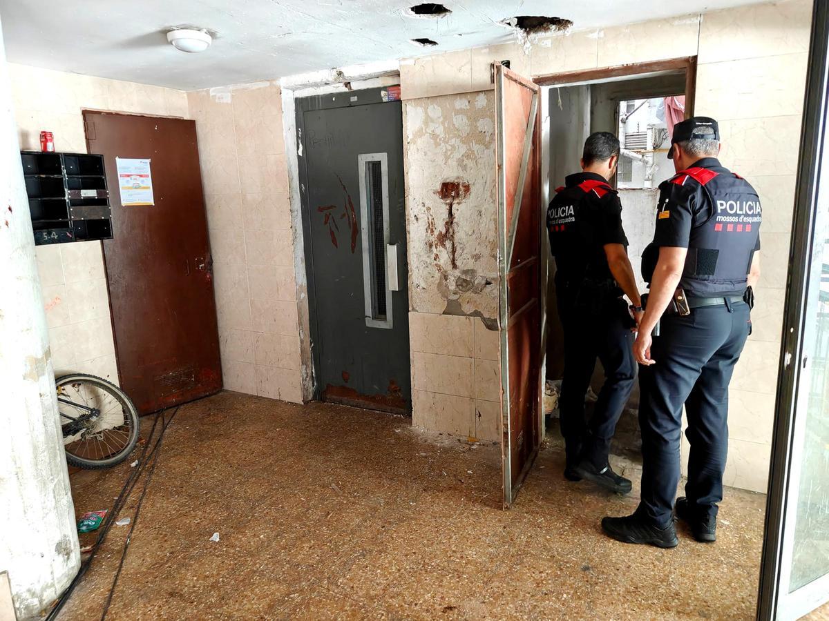 Intervención de los Mossos d'Esquadra este miércoles en el barrio de Campclar de Tarragona.