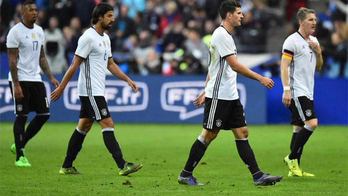 La selección alemana pasó la noche en el Stade de France