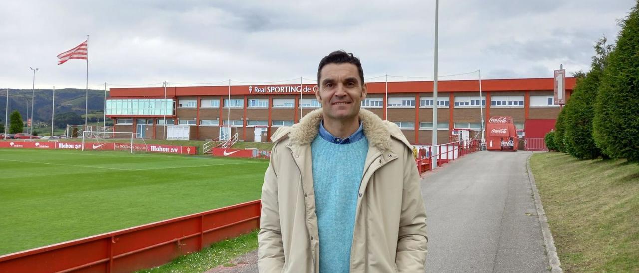 Juan Pablo Colinas, durante una visita reciente a Mareo. | A. M.