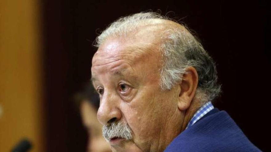 Vicente del Bosque, ayer en rueda de prensa.