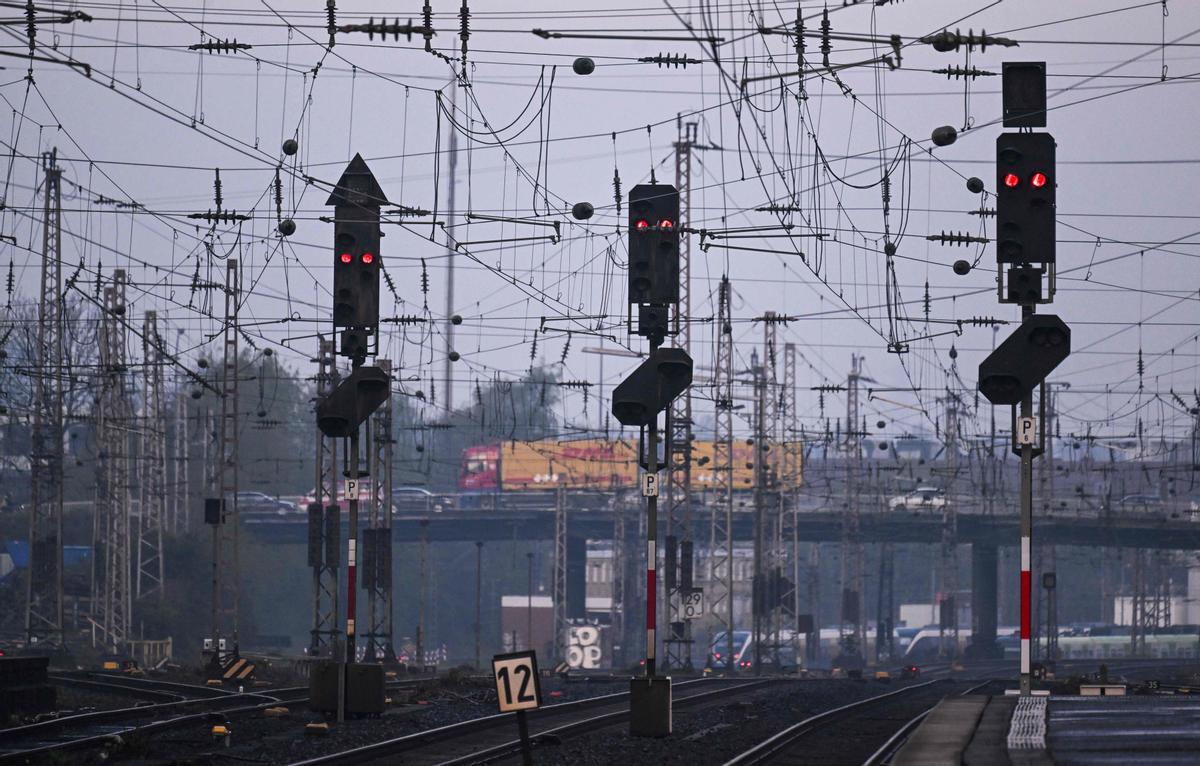 Huelga de los trabajadores del ferrocarril en Alemania. Essen